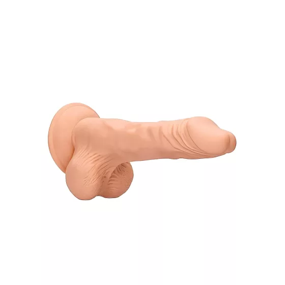 RealRock - realistický dildó s semenníkmi - 20 cm - naturálna farba