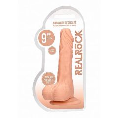   RealRock Dong 9 - realistické dildo s penisom (23 cm) - prírodné