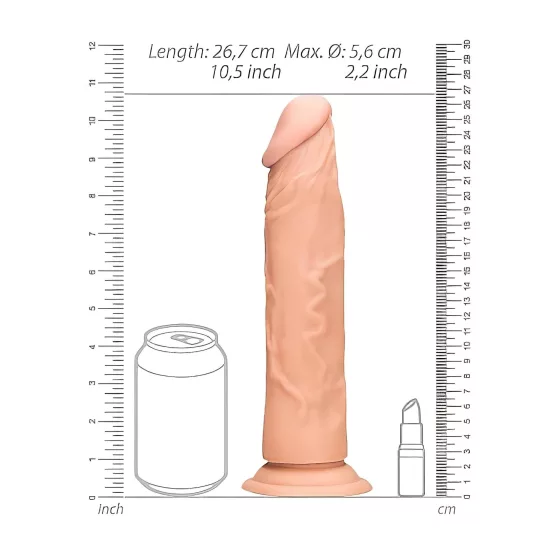 RealRock - realistický dildó - 25 cm - naturálna farba
