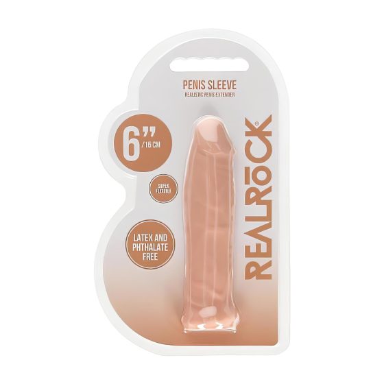 RealRock - návlek na penis - 17 cm - telová farba