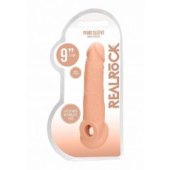   RealRock Penis Sleeve 9 - návlek na penis (21,5 cm) - telová farba