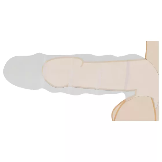 RealRock - návlek na penis - 21,5 cm - telová farba