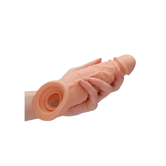 RealRock - návlek na penis - 21,5 cm - telová farba