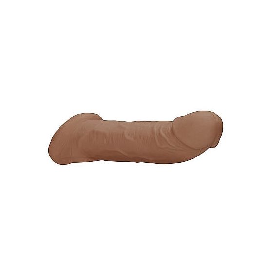 RealRock Penis Sleeve 9 - návlek na penis (21,5 cm) - tmavo telová farba