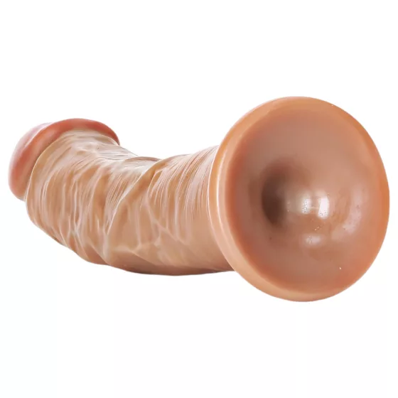 RealRock - realistický dildo - 15,5 cm - tmavá prírodná farba