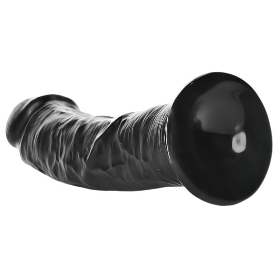 RealRock - realistický dildo s prísavkou - 15,5cm (čierny)