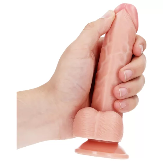 RealRock - realistický dildo s prísavkou - 15,5 cm - telová farba