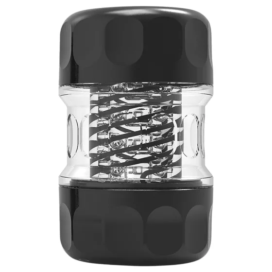 MX Spiral Portable Quin Cup - špirálový masturbátor so sacím účinkom (čierny)