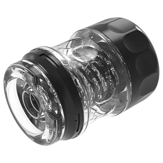 MX Spiral Portable Quin Cup - špirálový masturbátor so sacím účinkom (čierny)