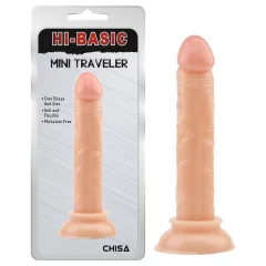   Hi-Basic Mini Traveler - mini dildó s prísavkou (telovej farby) - 14 cm