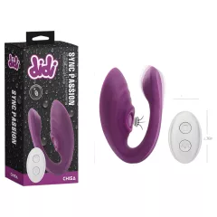   DiDi Sync Passion - diaľkovo ovládaný, poklepávajúci párový vibrátor (fialový)
