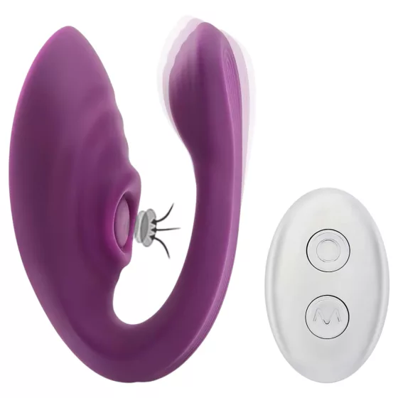 DiDi Sync Passion - diaľkovo ovládaný, poklepávajúci párový vibrátor (fialový)