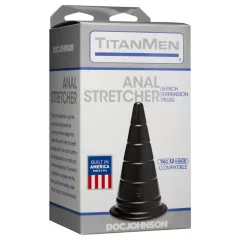   Doc Johnson TitanMen Anal Stretcher - kužeľovitý análny roztahovací kolík (čierny) - 15 cm