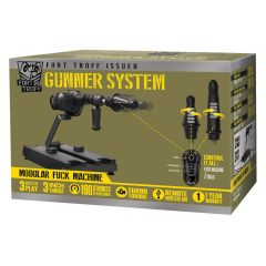   Doc Johnson Gunner System - modulárny sexuálny stroj s 2 nástavcami (čierny)