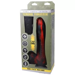   Doc Johnson - stroj na prirážanie s diaľkovým ovládaním - vibrátor - červený