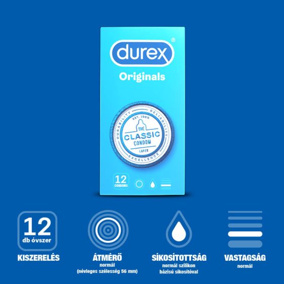 Durex klasické kondómy (12 ks)
