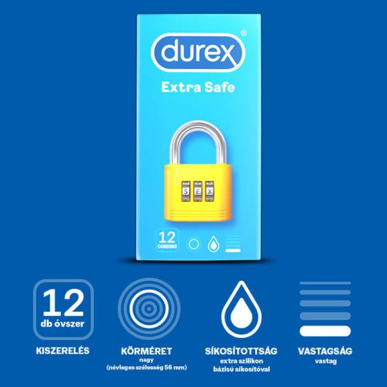 Durex extra safe - bezpečný kondóm (12ks)