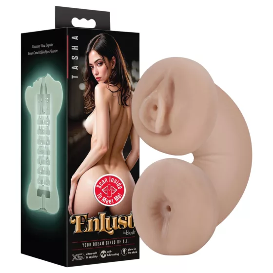 Enlust Tasha - masturbátor svietiaci vagína a anál s AI obrázkami