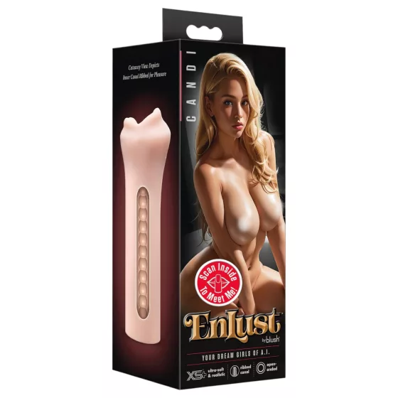 Enlust Candi - umelá ústa s obrázkami - naturálny odtieň