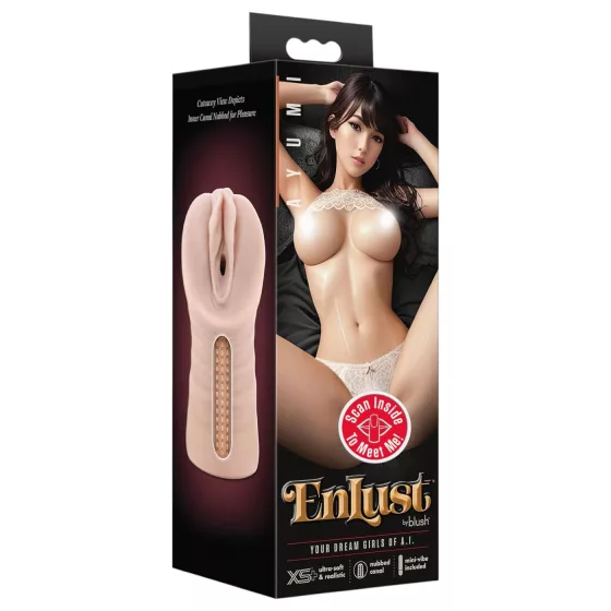 Enlust Ayumi - vibračná umelá vagína s AI obrázkami - naturálna farba