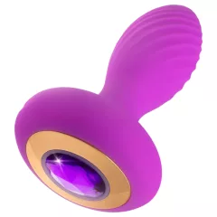 Oh My Gem - vibračný análny kolík s kameňom - fialový