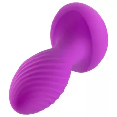 Oh My Gem - vibračný análny kolík s kameňom - fialový