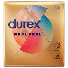 Durex Real Feel - prezervatív bez latexu - 3 ks