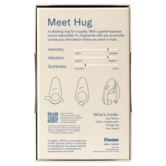   Dame Hug - nastaviteľný vibračný penisový krúžok (zelený)