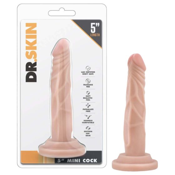 Dr. Skin 5 - realistické dildo s prísavkou - telová farba (14,5cm)