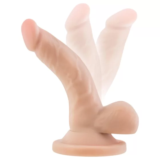 Dr. Skin 4 - realistický dildo s prísavkou a semenníkmi - telová farba 12 cm