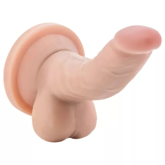 Dr. Skin 4 - realistický dildo s prísavkou a semenníkmi - telová farba 12 cm
