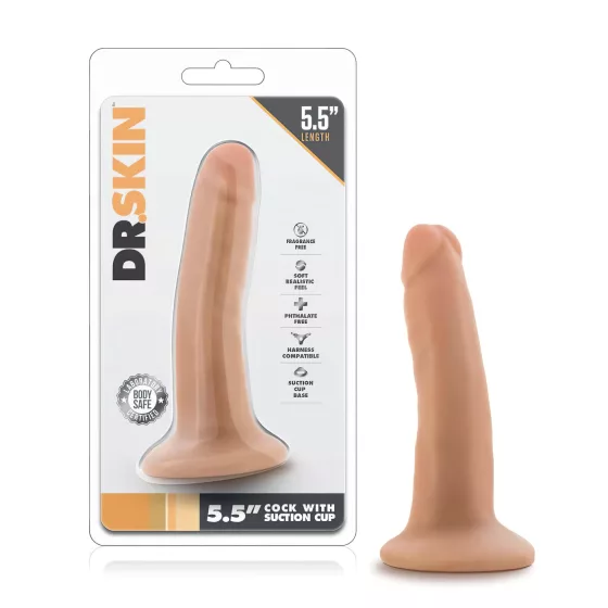 Dr. Skin - realistický dildo s prísavkou - telová farba 14 cm