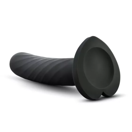 Temptasia Twist Small - prísavkový, skrútený dildo (čierny)