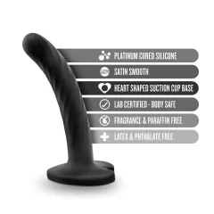   Temptasia Twist Small - prísavkový, skrútený dildo (čierny)