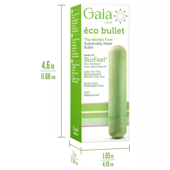 Gaia Eco M - vibrátor na bod G - ekologický - zelený - stredný