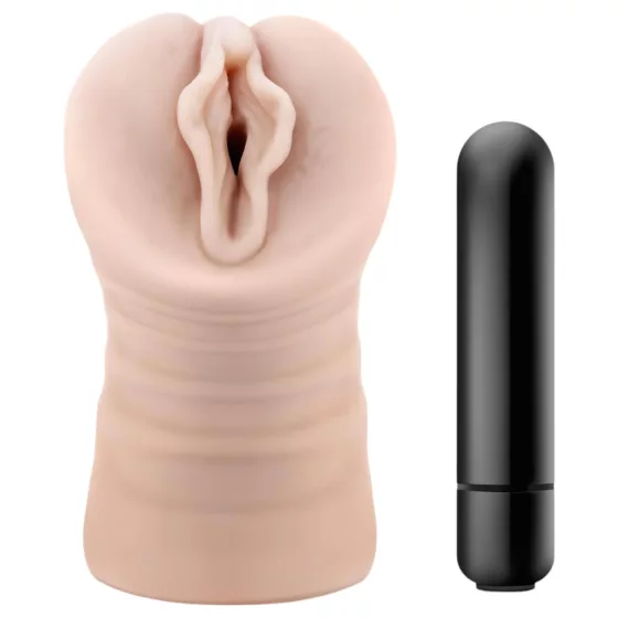 M for Men Ashley - vibrujúca umelá vagína - natur