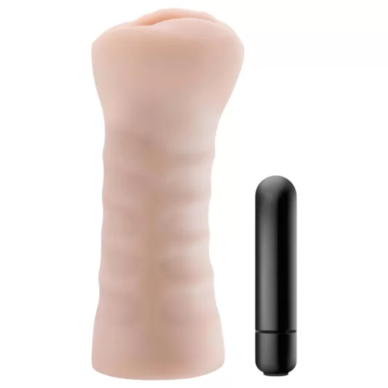 M for Men Ashley - vibrujúca umelá vagína - natur