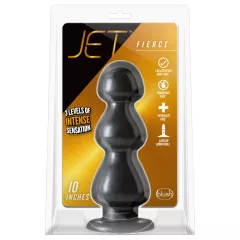   Blush Jet - realistický dildó s prísavkou a výstupkami - čierny
