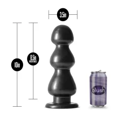   Blush Jet - realistický dildó s prísavkou a výstupkami - čierny