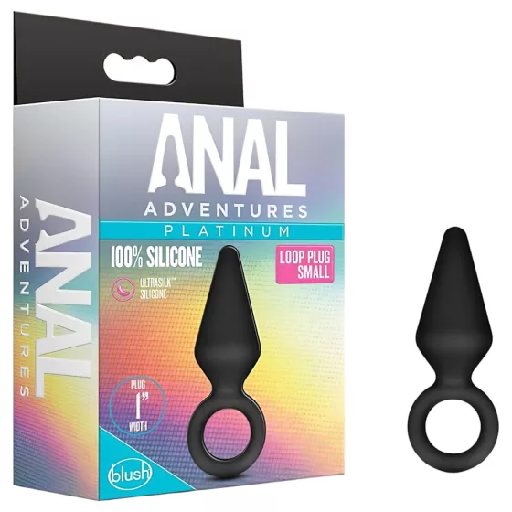 Anal Adventures Platinum S - análny kolík - malý - čierny