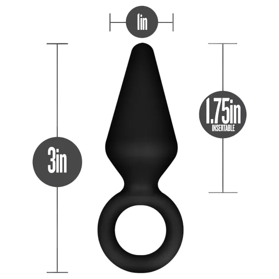 Anal Adventures Platinum S - análny kolík - malý - čierny