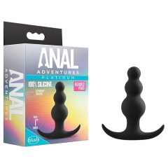 Anal Adventures Platinum - perlový análny kolík (čierny)