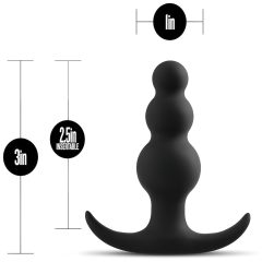 Anal Adventures Platinum - perlový análny kolík (čierny)