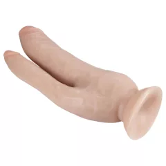 Dr. Skin 8 - dvojitý dildo s prísavkou - telová farba