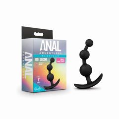   Anal Adventures Platinum - análne korálky - malé (čierne)