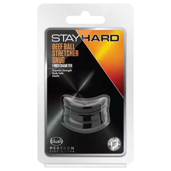 Stay Hard Beef - silný natiahovač semenníkov (čierny)