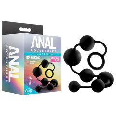 Anal Adventures L – korálkované análné dildo (čierne)