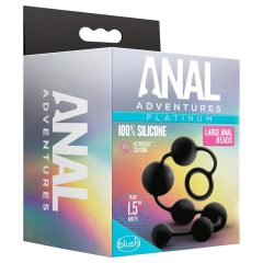 Anal Adventures L – korálkované análné dildo (čierne)