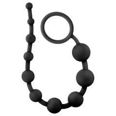 Anal Adventures L – korálkované análné dildo (čierne)