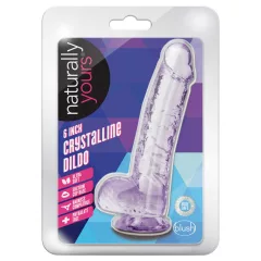 Blush Naturally Yours - kryštálové dildo (fialové)
